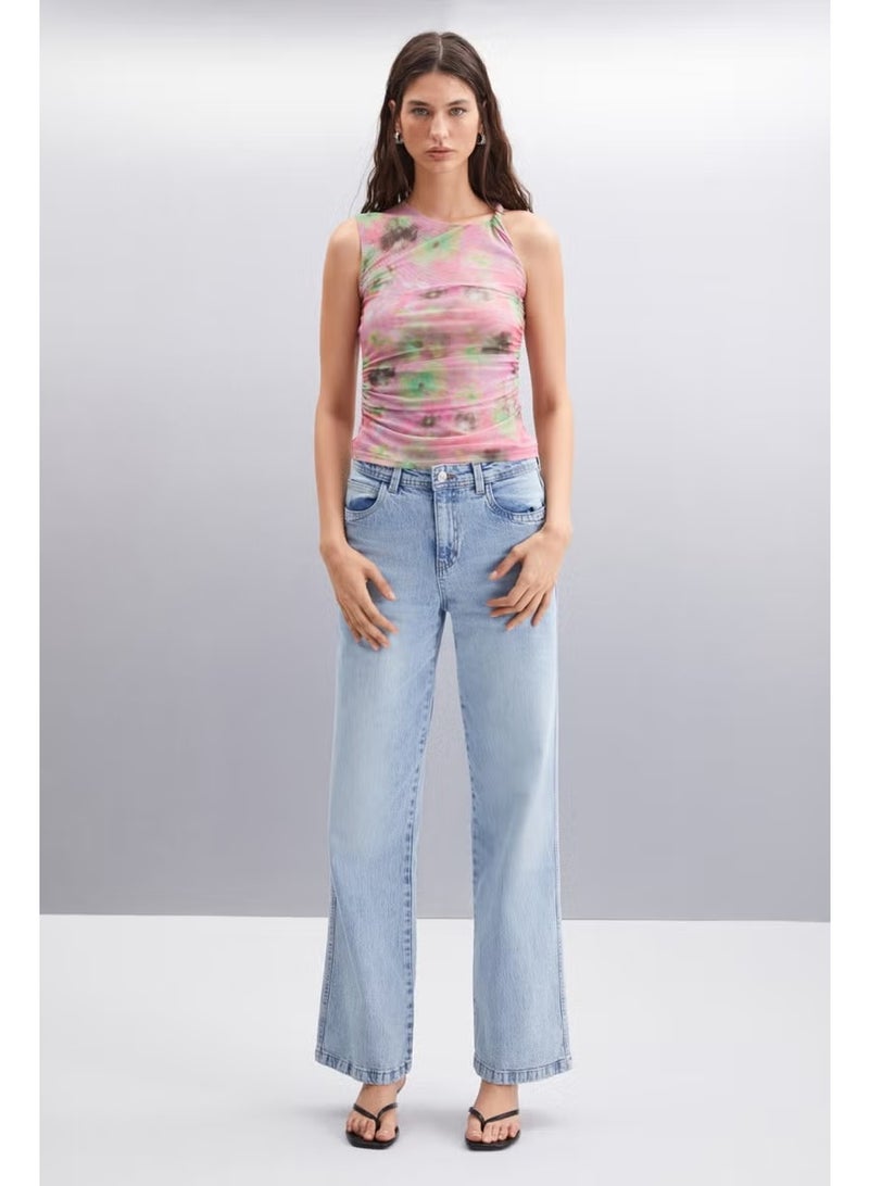 GRIMELANGE Jeri Women's Polyester Slim Pink Blouse - Image 3